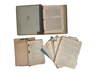 Item #19351 WWII Archive of an Officer's Coursework in the 87th Army Coast Artillery Corps, 385...