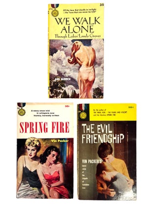 Early Lesbian Pulp Collection by Author Marijane Meaker (AKA "Ann Aldrich"): 3 books: We Walk. Marijane Meaker Lesbian pulp.