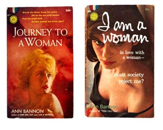 Ann Bannon set of 2 First Edition Lesbian Pulp: I Am a Woman in Love with a Woman, and Journey. Ann Bannon Lesbian Pulp.