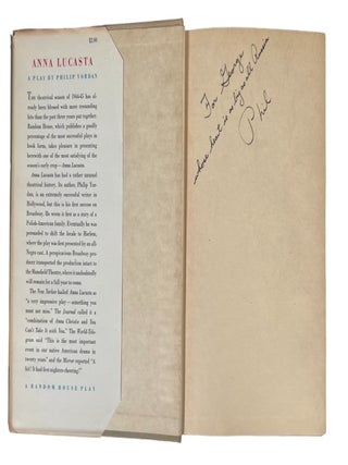 Anna Lucasta, Novel Adapted into the All Black Cast Play and Film Featuring Eartha Kitt and Sammy Davis, Jr. Signed First Edition, 1945