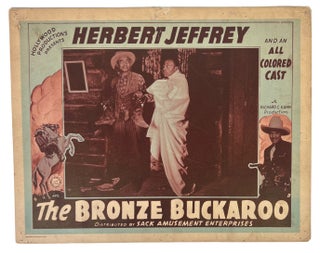1946 All Black Cast film "The Bronze Buckaroo" vintage lobby card archive. The Bronze All Black Cast.