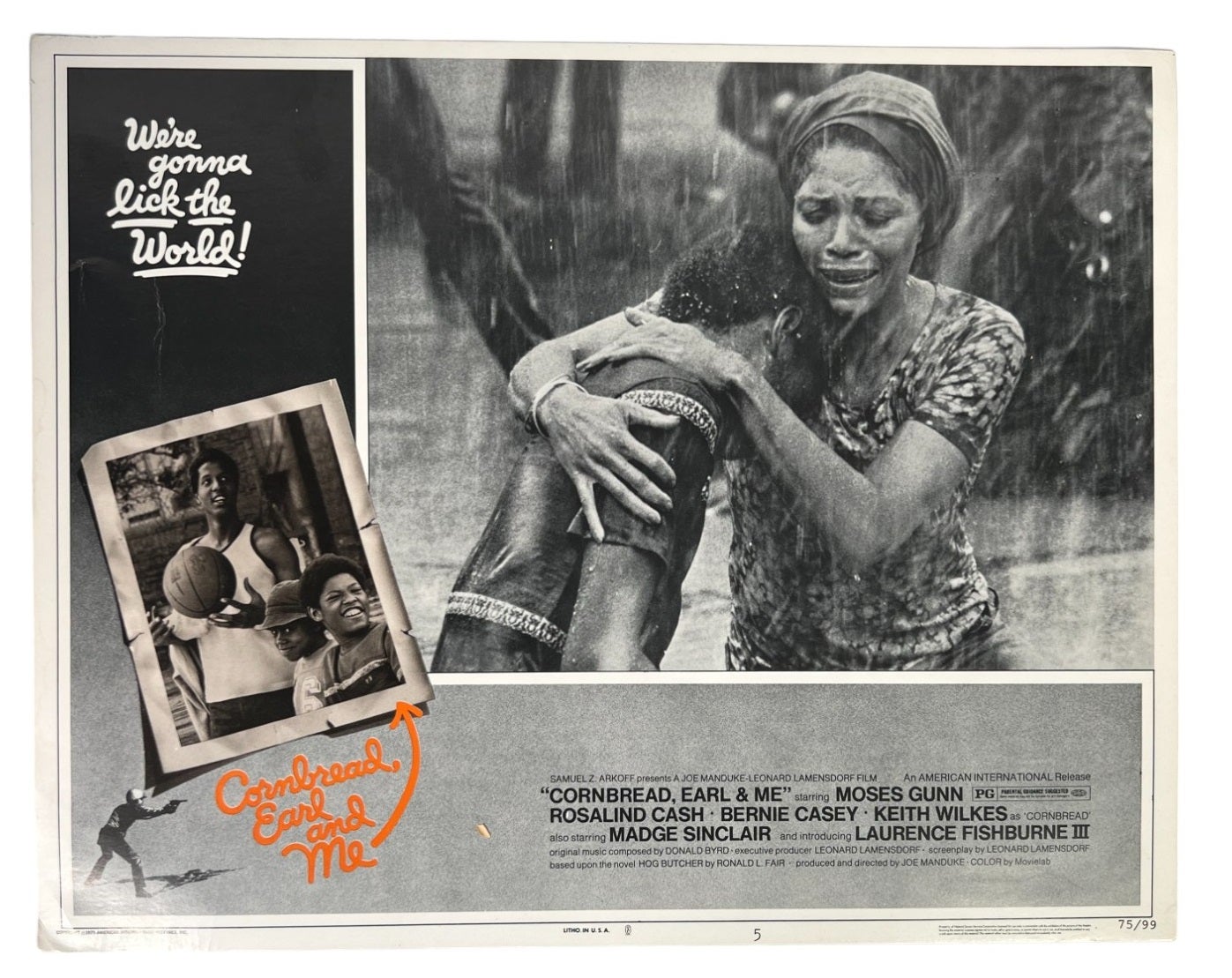 Laurence Fishburne s film debut Cornbread Earl and Me 1975 Lobby Card Archive