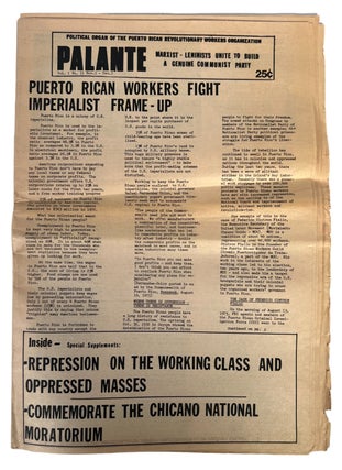 Item #19869 Palante he Young Lords Party Newspaper Archive, published by Chicago-based street...
