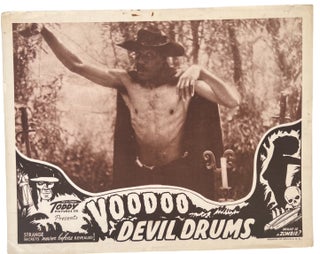 Early 1940s Black Horror Film Voodoo Devil Drums Lobby Card. Voodoo Devil African American Film.
