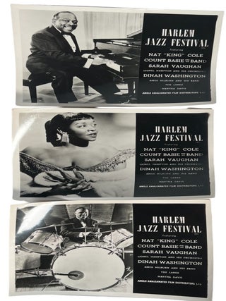 Item #19879 African American Film and Jazz Publicity for Harlem Jazz Festival, 1955. Nat King...