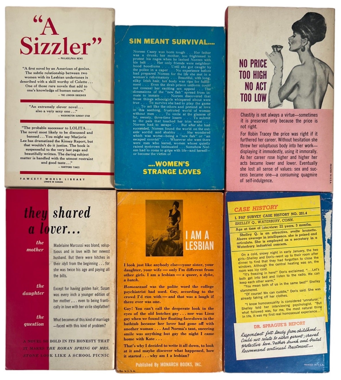 Early 1960s Lesbian Pulp Collection Lgbtq Collection Lesbian Pulp