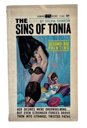 Early 1964 Lesbian Pulp Novel The Sins of Tonia by Sylvia Sharon. Sylvia Sharon LGBTQ Pulp.
