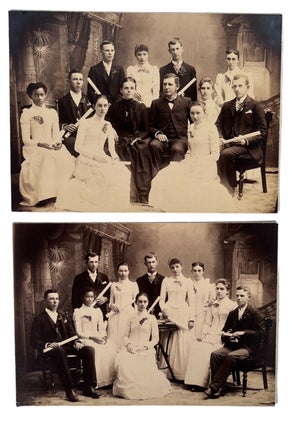 Two 19th Century Albumen Photographs Capturing African American and White Graduates. Photography African American.