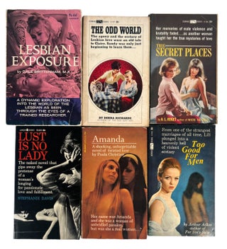 Item #19926 1960s Archive of 6 Lesbian Pulp Novels. Pulp LGBTQ