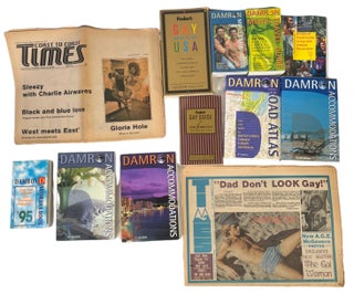 Collection of Early Gay and Lesbian Travel Guides and newspapers from 1978 to 2004. Travel Guides LGBTQ.