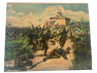 Item #19993 "Charge of the Colored Troops", Spanish American War Chromolithographic Large Image....