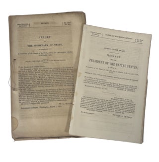 Two 19th Century Congressional Pamphlets on Chinese "Coolie" Trade. Slavery Chinese.