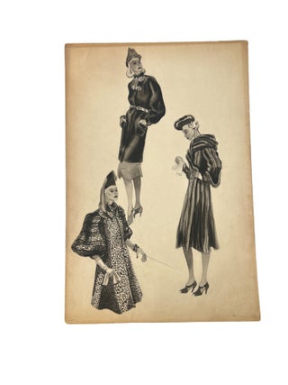 Postwar Fashion Design Education Women's Garment Sketches Archive, 1951