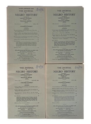 Item #20206 Early Archive of The Journal of Negro History quarterly publication, 1964-66....