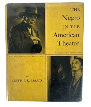 Item #20246 The Negro in the American Theatre; One of the first books on Black Theater History,...