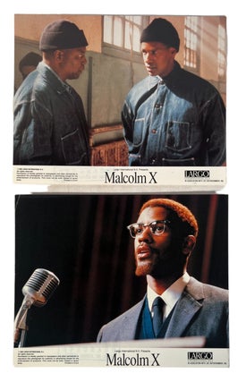 Item #20262 Malcolm X film starring Denzel Washington original vintage photo archive. Malcolm X....