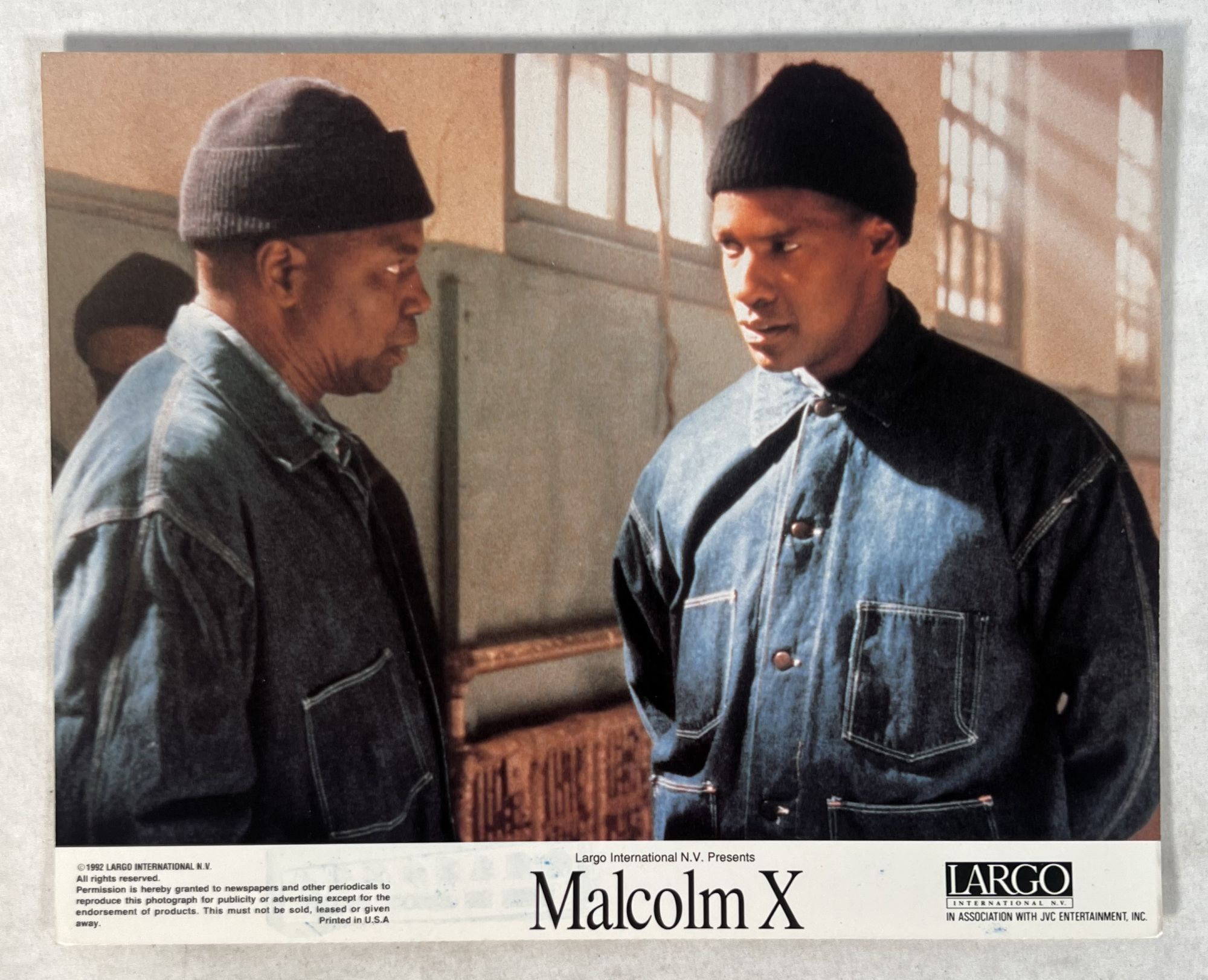 Malcolm X film starring Denzel Washington original vintage photo