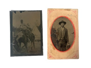 Item #20284 Rare 19th Century African American Western Cowboy Photos. Early Photography African...