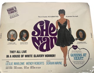 She-Man:A Story of Fixation Cross-Dressing Movie Poster, 1968. Film Transgender.