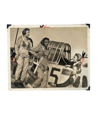 Item #20385 Black Female WWII Parachute Riggers at Tuskegee Airfield. Tuskegee African American...