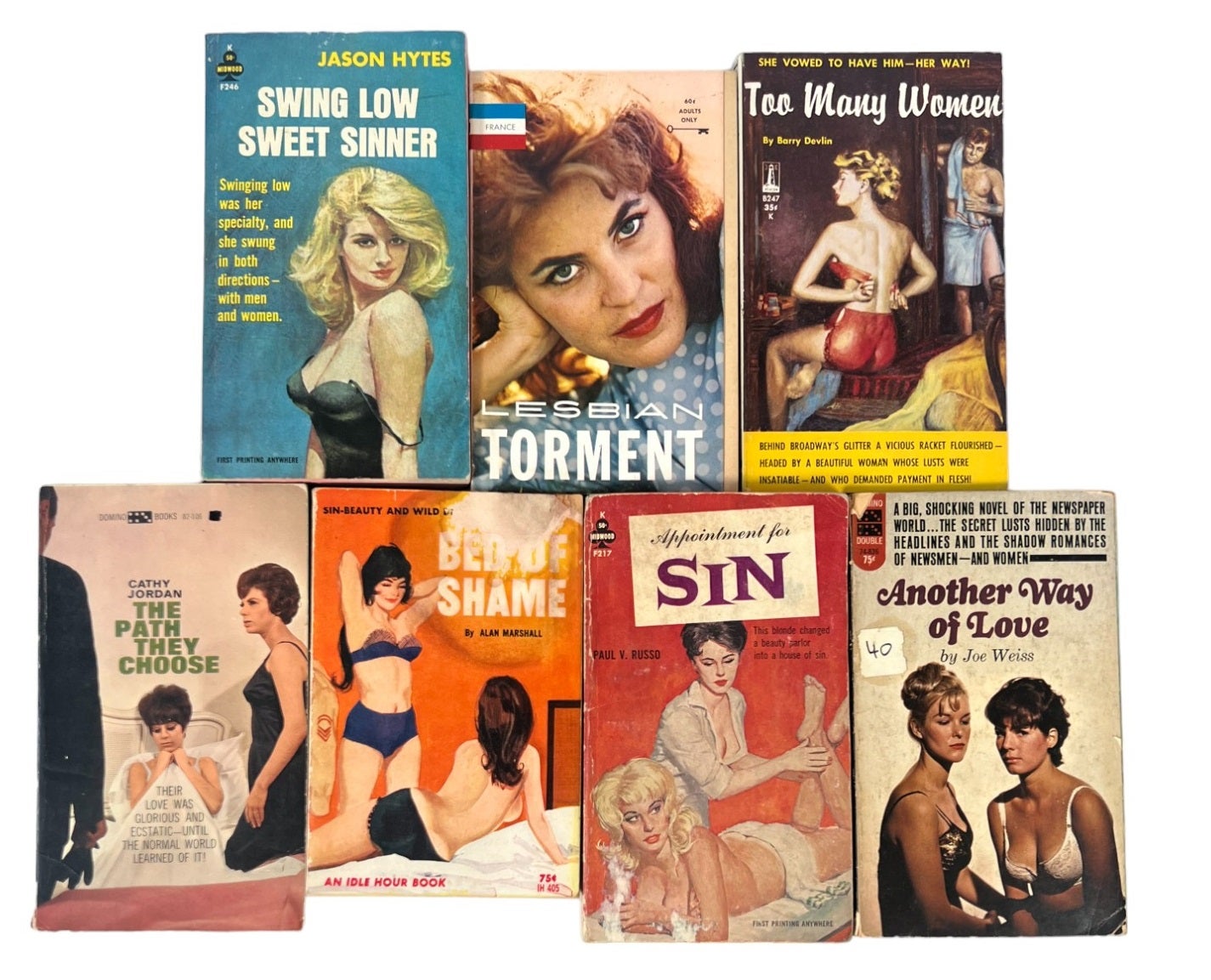 Early Archive of Lesbian Pulp Novels with Vintage 1950s and 1960s Covers |  Collection Lesbian Pulp