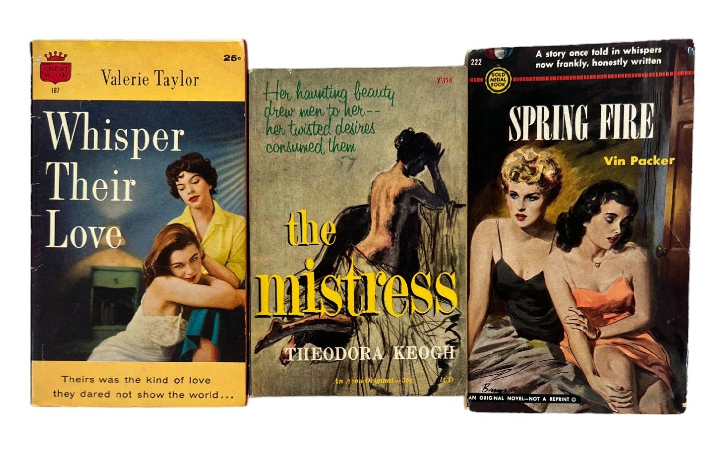 Early Lesbian Pulp Novels Collection All Written By Women In The 1950s