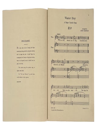 "Water Boy: A Negro Convict Song" by Avery Robinson. 1922