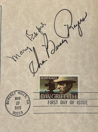 D.W. Griffith Commemorative Cover Signed by Mary Pickford and Charles "Buddy" Rogers