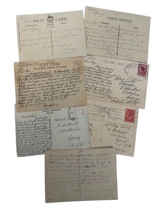 Archive of Handwritten Postcards with Heartfelt Correspondences from a W.W.I Australian Soldier during the Gallipoli Campaign and Going through Europe and Northern Africa,