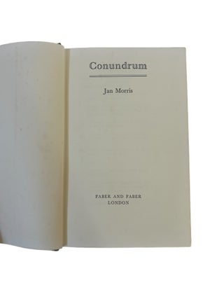 Trans Historian Jan Morris Biography First Edition "Conundrum": "I was three.. when I realized that I had been born into the wrong body and should really be a girl... it is the earliest memory of my life."