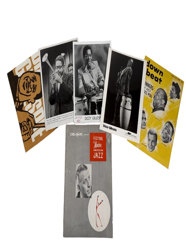 Item #20988 African American Bebop and Afro-Cuban Jazz History, Dizzy Gillespie Photograph and Concert Program Archive, 1950s&ndash;1990s. Dizzy Gillespie.
