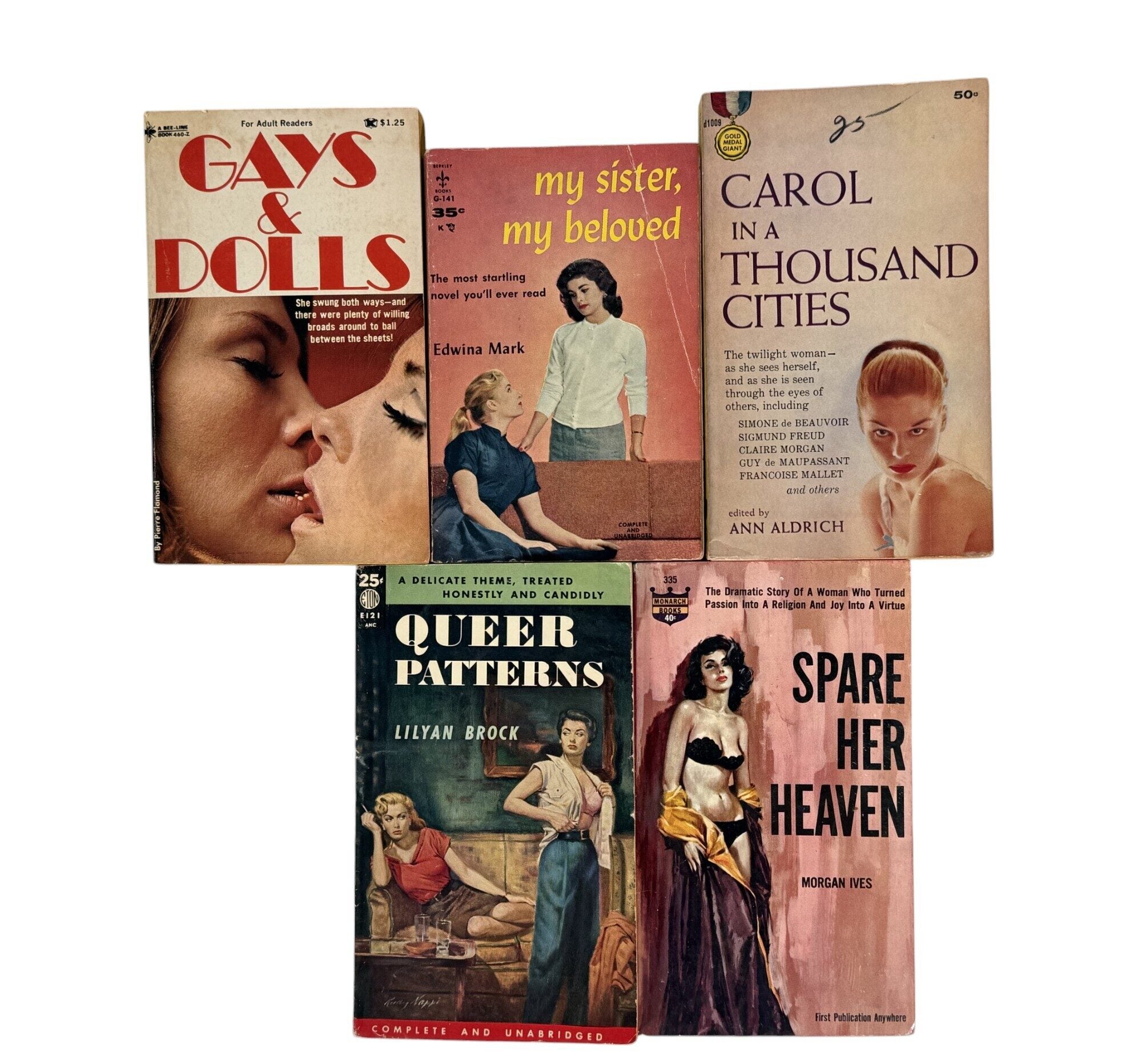 Pulp Paperbacks LGBTQ Lesbian Pulp Fiction Archive Bradley Aldrich and Mid-Century ...