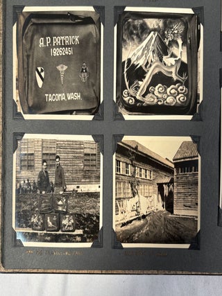 Japan Occupation U.S. Army 1st Cavalry Brigade Extensive Photo Album chronicling US military operations, including Japanese American Nissei Soldiers, and interactions with Japanese laborers, workers, farmers daily life. 1945-1947