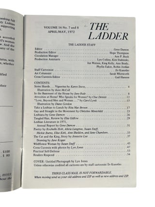 Lesbian Periodical Culture and Community Formation in The Ladder, 1965&ndash;1972