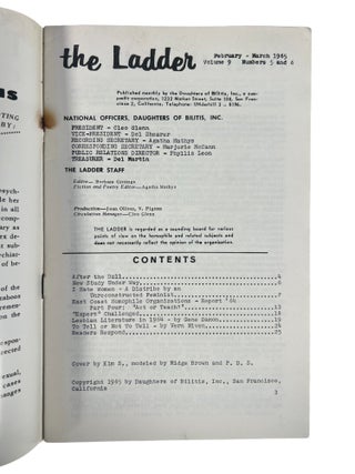 Lesbian Periodical Culture and Community Formation in The Ladder, 1965–1972