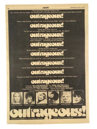 Drag Queen Cult Film "Outrageous!" Archive