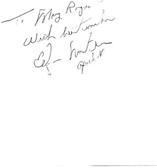 Item #2154 Astronaut Edgar Mitchell Autograph Note Signed. Edgar Mitchell