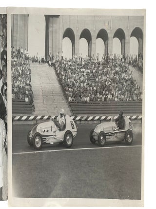 Southern California Motorsports Photography Showing Open Wheel Racing at the Los Angeles Memorial Coliseum, Circa 1940s&ndash;1950s