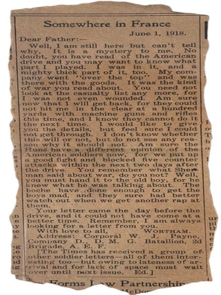 World War I Battlefield Memory Archive Postcards and Letters from U.S. Engineer in France Showing Argonne and Verdun War Damage