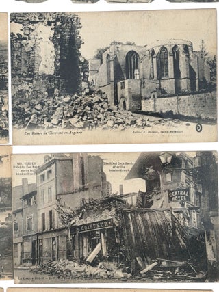 World War I Battlefield Memory Archive Postcards and Letters from U.S. Engineer in France Showing Argonne and Verdun War Damage