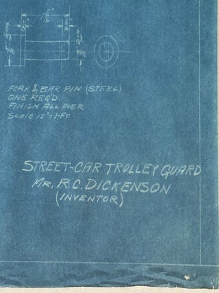 African American Invention and Robert C. Dickenson&rsquo;s Streetcar Trolley Guard Blueprint, 1919