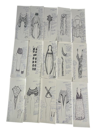 Postwar American Fashion Women&rsquo;s Design Portfolio Archive Showing Cocktail Wear and Pattern Instructions 1950s 1960s