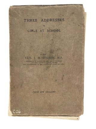 Item #22027 Three Lectures on Women's Education in Victorian England, 1890. Feminism