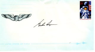 Item #2203 First Moon Landing Envelope Signed Gordon Cooper. Gordon Cooper