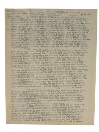 Nobel Prize Winning Scientist Carl Cori's Letters to Family, Nobel Congratulations, and Commentary on the Persecution of Jews in Prague, 1920s-50s