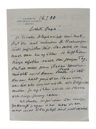 Nobel Prize Winning Scientist Carl Cori's Letters to Family, Nobel Congratulations, and Commentary on the Persecution of Jews in Prague, 1920s-50s