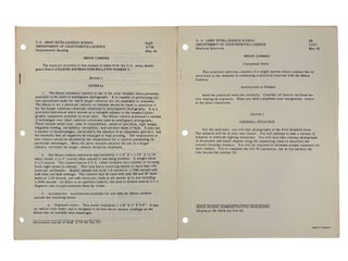 Cold War Intelligence History U.S. Army Counterintelligence Photographic Training Manuals from Fort Holabird 1960 to 1963