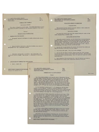Cold War Intelligence History U.S. Army Counterintelligence Photographic Training Manuals from Fort Holabird 1960 to 1963
