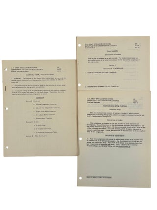 Cold War Intelligence History U.S. Army Counterintelligence Photographic Training Manuals from Fort Holabird 1960 to 1963