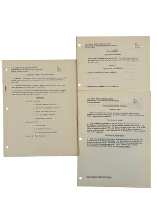 Cold War Intelligence History U.S. Army Counterintelligence Photographic Training Manuals from Fort Holabird 1960 to 1963